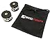 WODFitters Floss Bands for Compression Tack & Flossing, Mobility & Recovery WODs - 2 Pack with Carrying Case (Regular Strength - Black with Logo, 2 Pack)