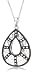 Sterling Silver Cubic Zirconia Pear-Shape Pendant, 18