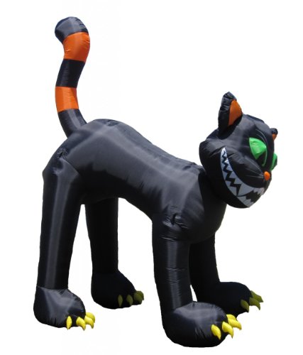 11 Foot Animated Inflatable Giant Black Cat