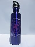 24 oz Go Green Ride A Horse Sports Water Bottle-Purple Stainless Steel Horse Water Bottle