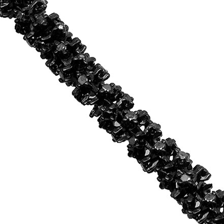 10K Gold PVD Plated Mens Diamond Chain  Black 