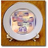 Beverly Turner Birthday Design Ribbon and Cake Happy 94th Birthday Plates