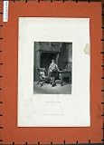 ANTIQUE PRINT LADY'S PAGE YOUNG BOY COSTUME DRESS PRINT