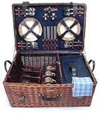 Outdoor Living : Picnic & Beyond Riviera Collection 4 Person Picnic Basket