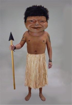 Tiki Man Mascot Head
