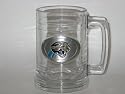 JACKSONVILLE JAGUARS 15 ounce GLASS TANKARD MUG with Pewter Logo
