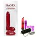 Pipedream Products Basix Rubber Works - 9 Inch Vibrating Dong Red Adult Sex Toy Kit