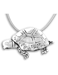 Sterling Silver Turtle Pin Pendant by The Magic Zoo
