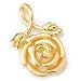 24K Gold Satin & Polished Rose Pendant