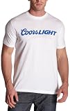 Balzout Men's Coors Light White Logo T-Shirt, White, Large