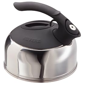 Revere 4-Cup Stainless Steel Bottom Easy Fill Tea Kettle