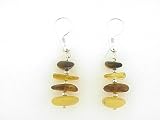 Sterling Silver Multi Amber Earrings