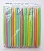 Premium, Reusable Monster Straw Brand Milkshake Straws - Extra Wide Diameter - 35ct/Poly Bag. Individually Cello-Wrapped, Assorted Neon Color 1/2