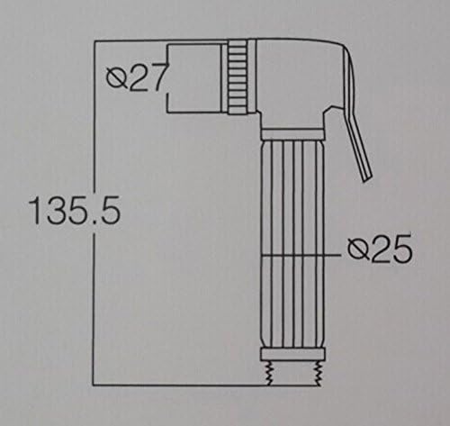 Sunhua P206 Toilet Brass Hanheld Shattaf Bidet Sprayer with Push Switch, Chrome