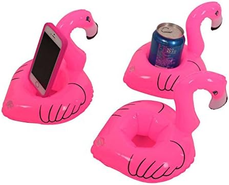 Inflatable Flamingo Drink Holders by The Virtuous Company (6 pack)