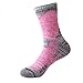 Outdoor Socks, 3-Pack Women's Crew Athletic Cushion Hiking Camping Running One Size