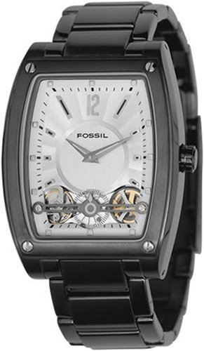 41RT4YB119L Fossil Mens Metal Dress Watch   Grey IP   Twist Series