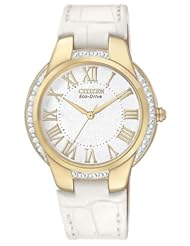 Citizen Womens EM0092-01A Ciena Eco-Drive Gold Tone Watch