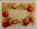 Tuftop Tempered Glass Kitchen Board, Artist Collection - Apples, Medium