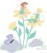 Fairies and Daisies Paint by Number Wallpaper Murals