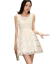 General Print Sleeveless Summer Lace Bubble Dress Mini Dress 
