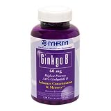 MRM Ginkgo B Vegetarian Capsules, 60 mg, 120-Count Bottles