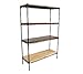 John Boos EP-143674-BK Wire Shelving Kit (4) 36"W x 14"D Shelves, Black Epoxy