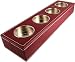 Archipelago Leather Covered Tea Light Bar Burgundy