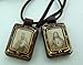 Religious Gifts Dark Brown Antique Style Sacred Heart Jesus Christ Our Lady Mt Carmel Scapular