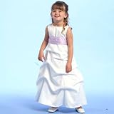 Little Girls Special Occasion Dress WHITE Flower Girl Sash BLOSSOM Wedding 4-14