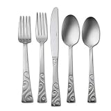 Oneida Stanhope 53-Piece Stainless Steel Flatware Set, Service for 8