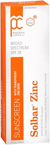 Solbar Zinc Sun Protection Cream SPF 38 4 oz