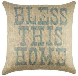 Bless This Home Pillow, Rustic Burlap Pillow, Decorative Southern Pillow Case , Farmhouse Joutletshop