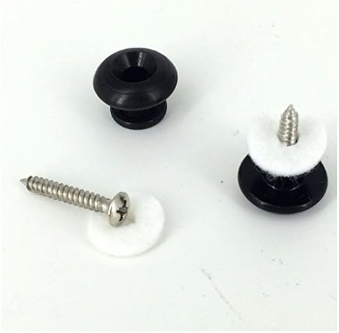 Tengreen Black Guitar Strap Button Buttons,Head Mushroom Guitar Strap for Women Men Girls and Boys