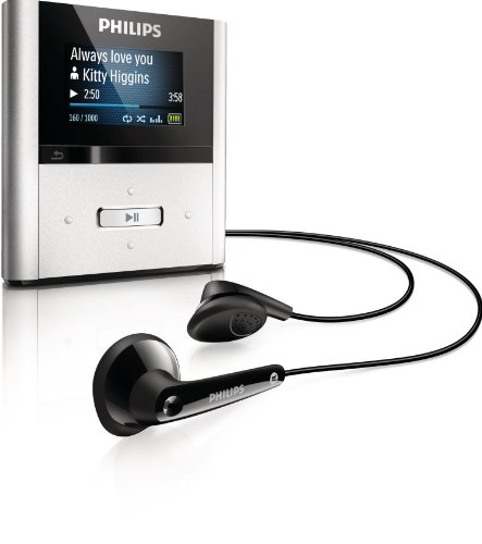 Philips GoGear Raga MP3-Player 4 GB (LC-Display, USB 2.0) silber