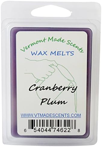 Cranberry Plum, 2 Pack Scented Wax Tart Melts, Aromatherapy, Vermont Made