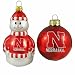 Search : Univeristy of Nebraska Cornhuskers Snowman and Ball Mini Blown Glass Ornaments