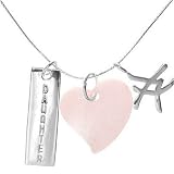 Sterling Silver DAUGHTER - Chinese Daughter Symbol - Mother of Pearl Heart Charm Necklace 16-18in