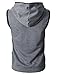 H2H Mens Casual Colorful Sleeveless Hoodie Zip-up Vest GRAYBLACK US M/Asia L (CMOHOSL01)