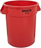 Rubbermaid Commercial FG265500RED Brute LLDPE 55-Gallon Trash Can without Lid, Legend Brute, Round