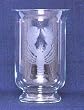 Individually Hand Etched Lobster Glass Candle Shade 11.5"h