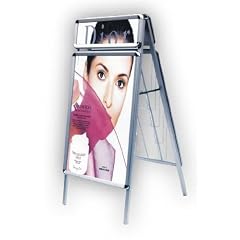11016 2in1 Kundenstopper Werbest�nder Plakataufsteller + Prospekt- / Flyer- / Katalogst�nder (10 x A4) Gehwegaufsteller Werbeaufsteller