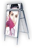 11016 2in1 Kundenstopper Werbest�nder Plakataufsteller + Prospekt- / Flyer- / Katalogst�nder (10 x A4) Gehwegaufsteller Werbeaufsteller