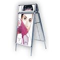 11016 2in1 Kundenstopper Werbest�nder Plakataufsteller + Prospekt- / Flyer- / Katalogst�nder (10 x A4) Gehwegaufsteller Werbeaufsteller