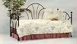 PENCOCK STYLE DAYBED W/ PORCELAIN KNOBS IN BLACK FINISH