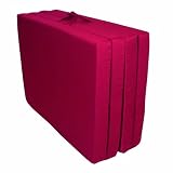 Quad-Fold Hide-A-Mat Full 54 Burgundy By Elite Furniture