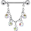 Aurora Jeweled Essence Chain Drop Nipple Ring