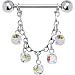 Aurora Jeweled Essence Chain Drop Nipple Ring