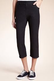 Flat Front Cropped Denim Jeans [T54-5210-S]