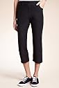 Flat Front Cropped Denim Jeans